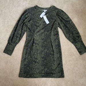 Olive & Black Snake Dress